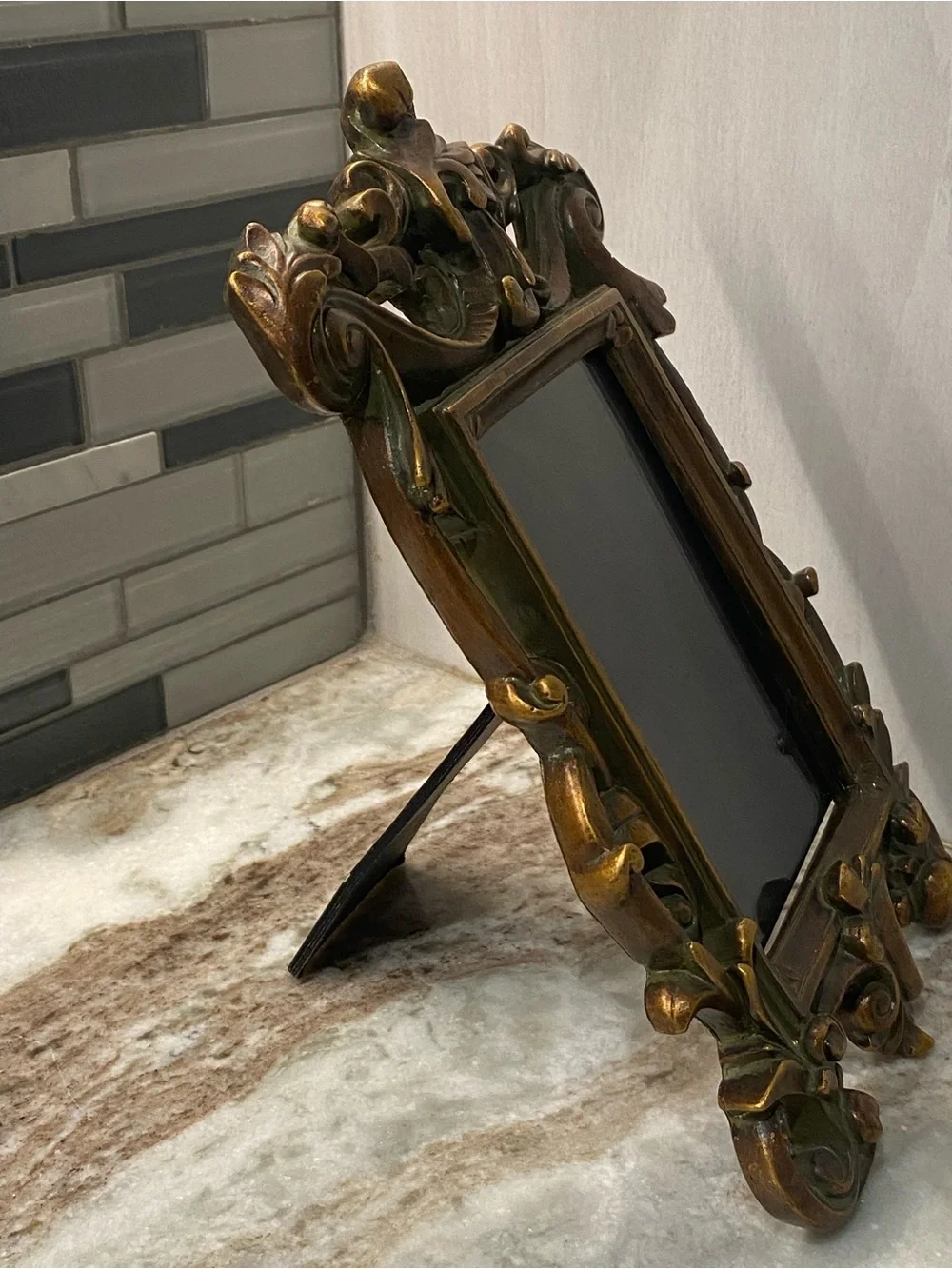 Vintage Gold Ornate Victorian Tabletop Picture Frame Rococo